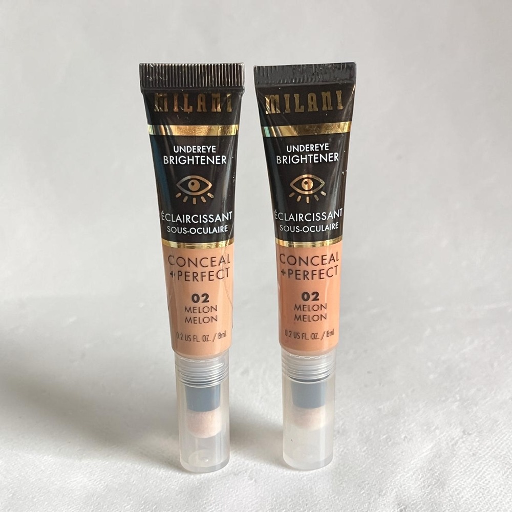 Milani Conceal + Perfect Undereye Brightener 0.2oz 02 Melon Color Correcting 2pk